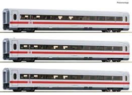 Roco 74030 H0 3er-Set Zwischenwagen Ice 1 Redesign 2005 der DB-AG 1.Klasse Gattung Avmz 801.0, 2.Kla - 1