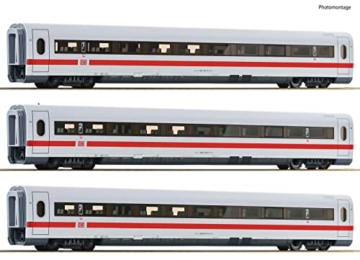 Roco 74030 H0 3er-Set Zwischenwagen Ice 1 Redesign 2005 der DB-AG 1.Klasse Gattung Avmz 801.0, 2.Kla - 1
