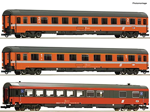 Roco 74044 H0 3er-Set 2: EC 60 â€žMaria Theresiaâ€œ der ÖBB 1.Klasse Gattung AMZ, 2.Klasse Gattung - 1