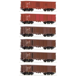 Roco 75858 H0 6er-Set Offene Güterwagen der DB AG - 1