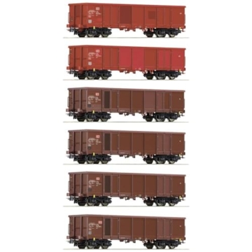 Roco 75858 H0 6er-Set Offene Güterwagen der DB AG - 1