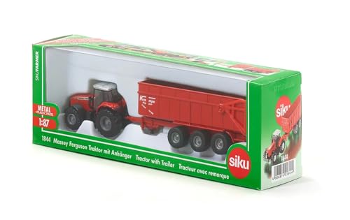 siku Farmer 1844 – Massey Ferguson Traktor mit Anhänger Box