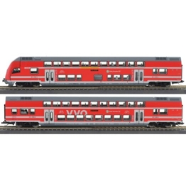 Tillig 01088 TT 2er Set Doppelstockwagen mit Steuerwagen, VVO, DBAG, Ep.VI - 1