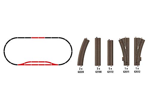 Trix 62902 Ergänzungs-Set C 2 - Spur H0 - Gleise und Weichen - Zweileiter-Gleissystem - 2