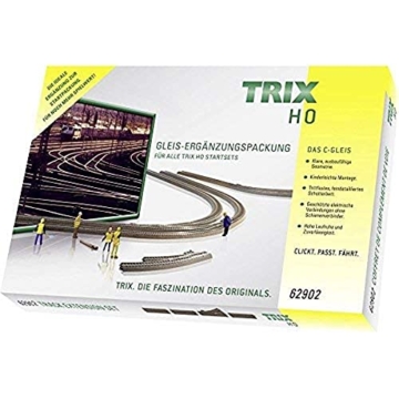 Trix 62902 Ergänzungs-Set C 2 - Spur H0 - Gleise und Weichen - Zweileiter-Gleissystem - 1