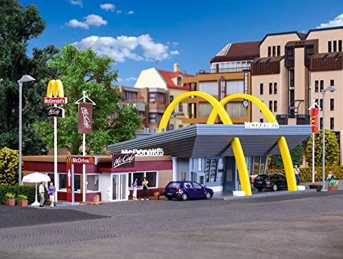 Vollmer 43635 H0 McDonald Fast Restaurant mit McCafé, Gelb - 1