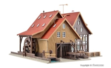 Vollmer Tonbachmühle mit Mühlrad und Sägegatter | Gebäude Bausatz Spur N #47713 - 1