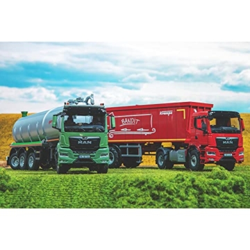 Wiking 077650 MAN TGS 18.510 4x4 BL 2-Achs Zugmaschine, Modell-LKW, 1:32, Metall/Kunststoff, Ab 14 Jahre, Viele Funktionen, Inkl. Reifendruck-Regelanlage, Schwenkbarer Kühlergrill, Grün (Ackerdiesel) - 7
