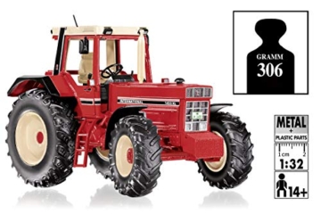 WIKING 077852 IHC 1455 XL Modelltraktor, 1:32, Metall/Kunststoff, Ab 14 Jahre, Auswechselbare Auspuffrohre, Abnehmbares Frontgewicht, Öffenbare Türen - 6